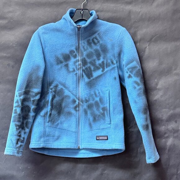 REI 'Synchilla Upcyled Grunge Size XS Extra Small Blue Punk Rock Pullover zip - Picture 1 of 7